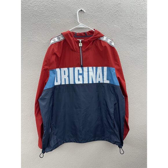 Original Penguin By Munsingwear Mens Windbreaker Size XXL Colorblock Hooded Rare - Picture 1 of 14